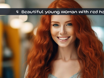 Beautiful young woman with red hair preview picture