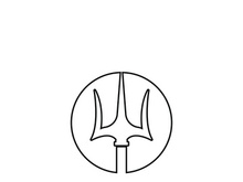 Trident Logo Template vector icon illustration design