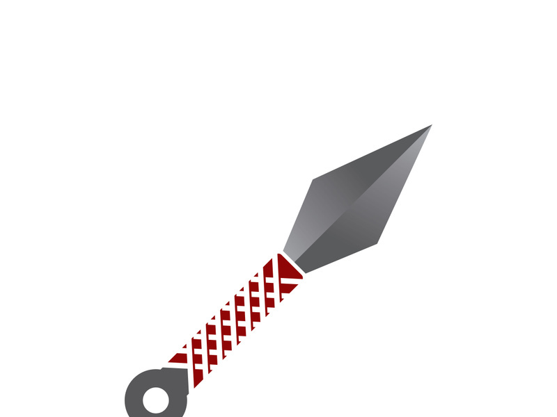 ninja weapons vector logo