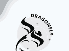 Dragonfly logo design modern and elegant minimalist color style monoline illustration