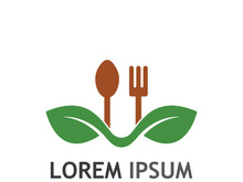 Leaf and spoon logo