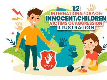 12 Children Victims of Aggression Illustration preview picture