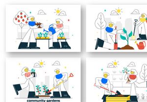 10 Community Garden Illustration