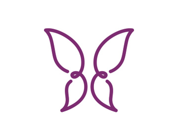 Beauty Butterfly Logo vector template preview picture