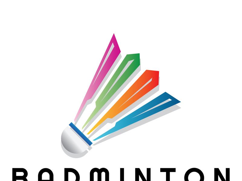 Modern Badminton logo design with Dynamic Shuttlecock and Racket, for championship, sport, sports shop, badminton school, business, company, tournament