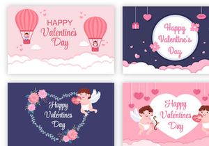25 Happy Valentine's Day Flat Design Illustration