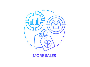 More sales blue gradient concept icon preview picture