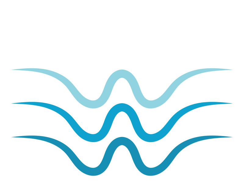 Water wave icon vector illustration design logo