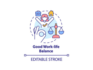 Good work-life balance concept icon preview picture