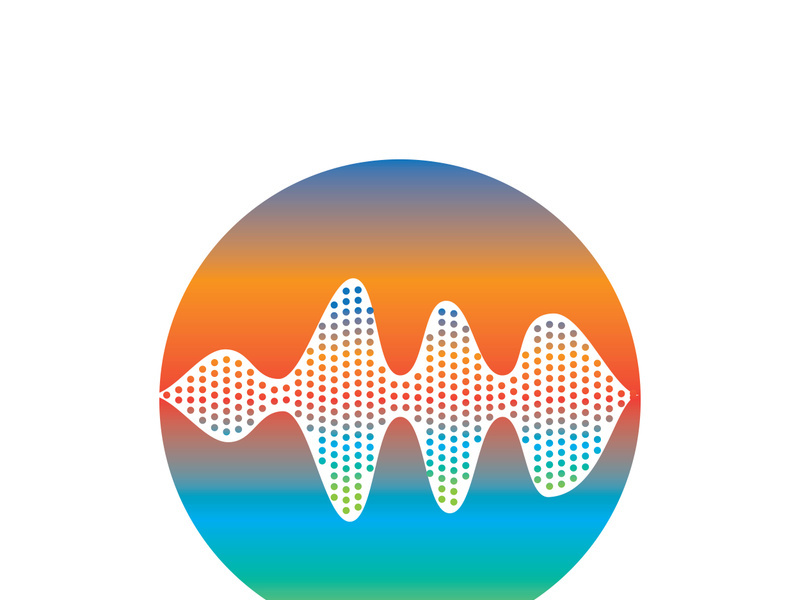 Sound waves vector illustration design template