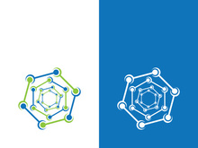 Molecule symbol logo template vector illustration design