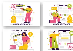 10 Digital Smart Contract Illustration