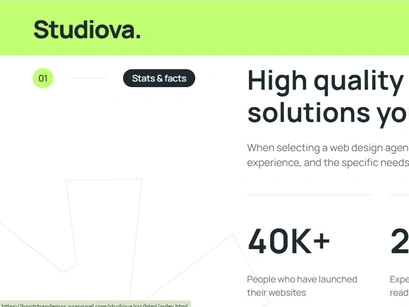 Studiova Bootstrap Website Template