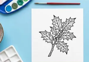Sala de estar festiva vacía con decoraciones navideñas