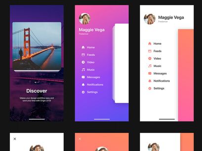 Origin Mobile UI Kit for SKETCH