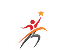 Human character logo sign