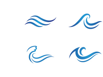 Water wave logo template. Vector illustration. preview picture