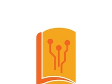 Digital book logo technology vector icon design