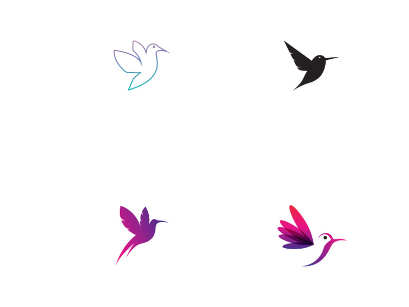 Creative colorful bird logo design.
