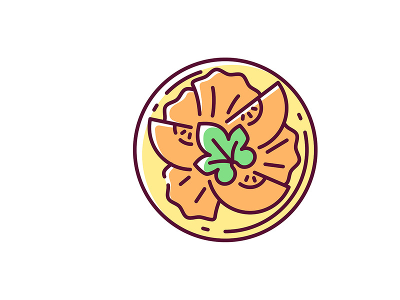 Pumpkin salad RGB color icon