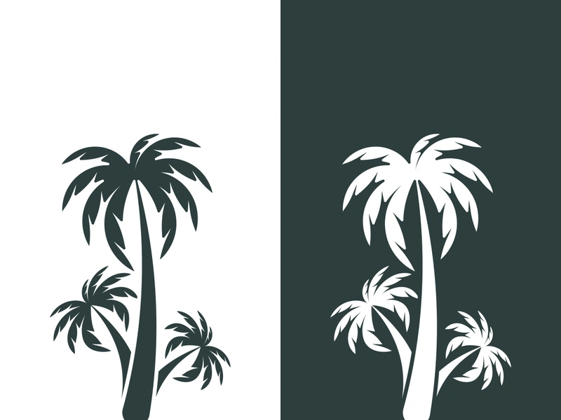 Palm tree summer logo template vector illustration