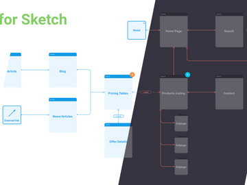 Free Flowchart kit for Sketch preview picture