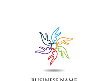 Human character logo sign illustration vector design