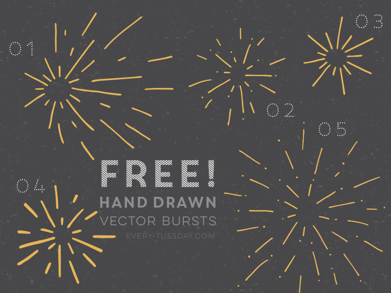 Free Hand Drawn Vector Bursts