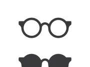 Glasses symbol vector icon