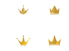 Gold luxury crown logo creative design.