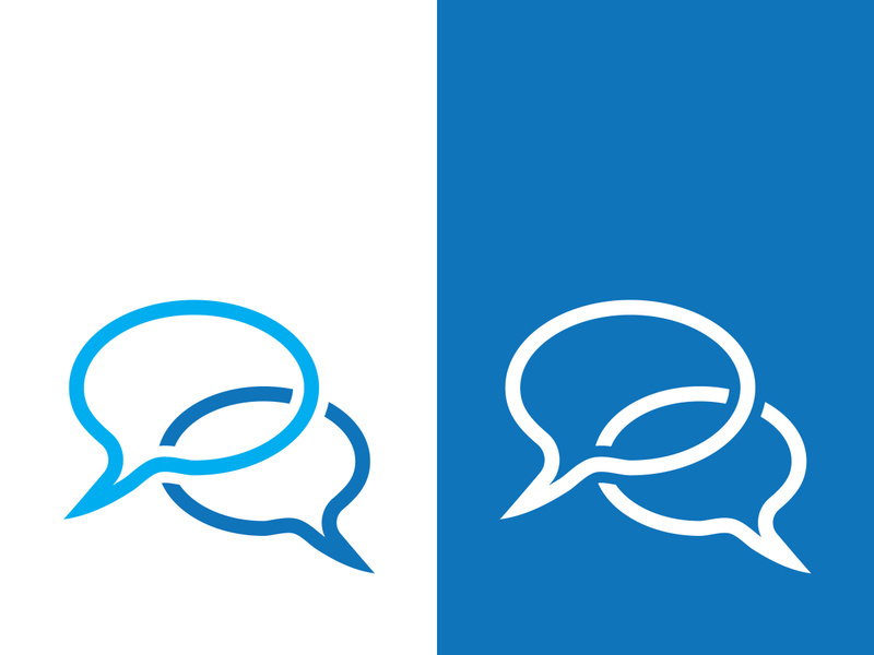 Speech bubble icon logo template vector illustration