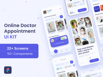 Pocket Doc - Online Doctor Consultation App Light UI Kit preview picture