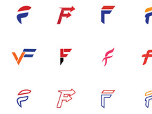 F letter initial Business Logo