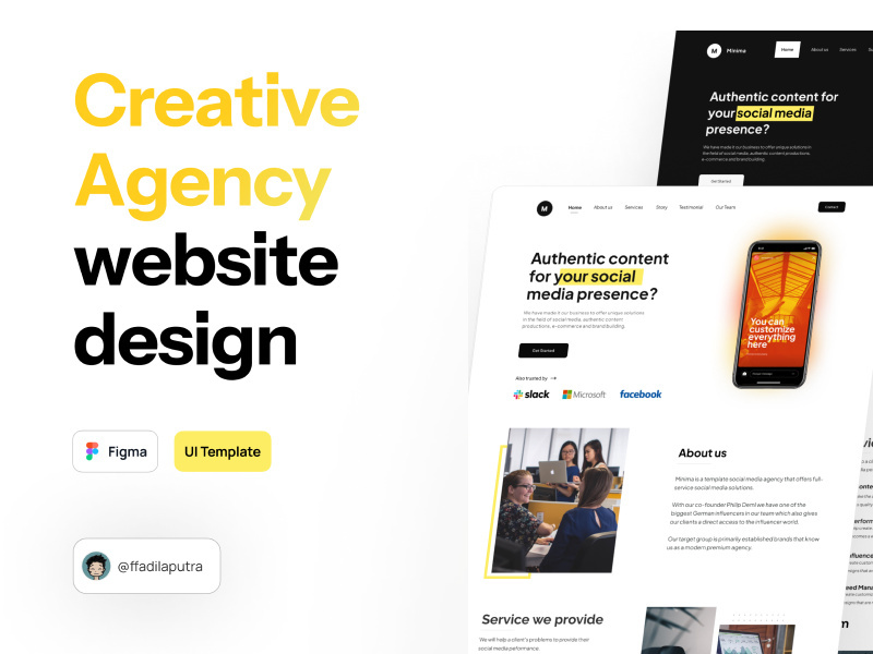 Creative Agency Landing Page - Minima