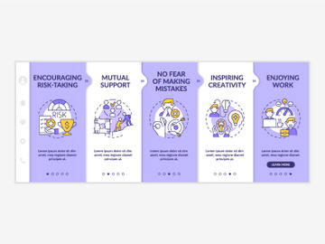 Employee happiness importance purple and white onboarding template preview picture