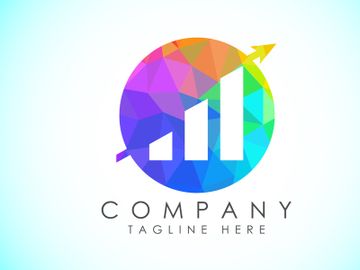 Imagem de visualização de Finance and accounting logo low poly art style design vector template, Business finance logo
