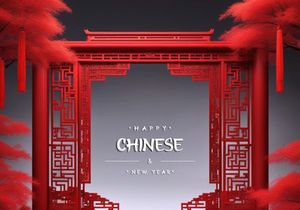 PSD 3d rendaring realistic chinese new year background bundles