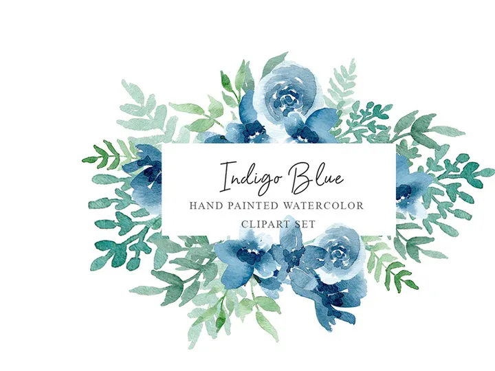 Indigo Blue Watercolor Pack