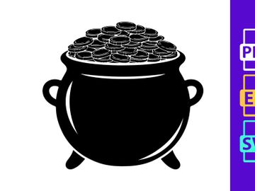 Pot of Gold Coins Icon preview picture