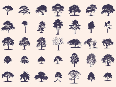 Trees Silhouettes Set