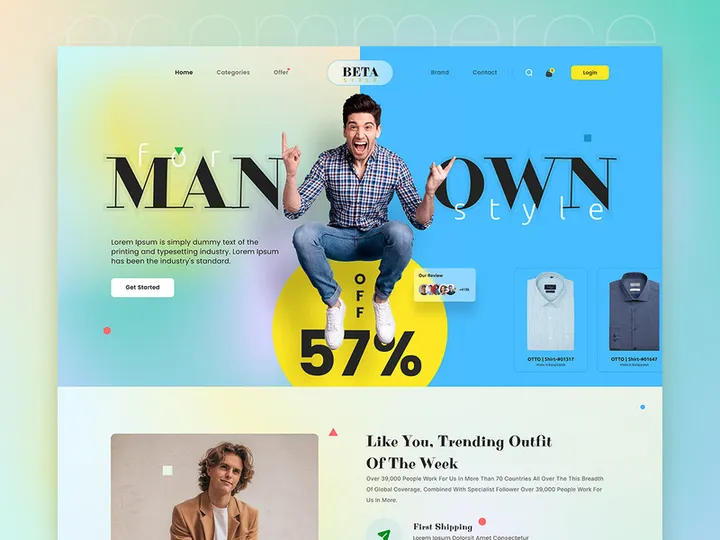Ecommerce Landing Page Hero Banner