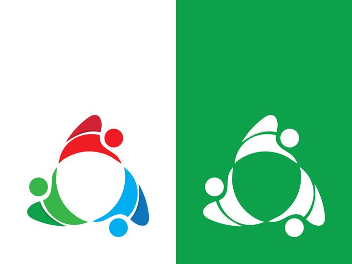 people group and community logo icon illustration design vector