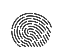 Digital fingerprint vector illustration logo icon