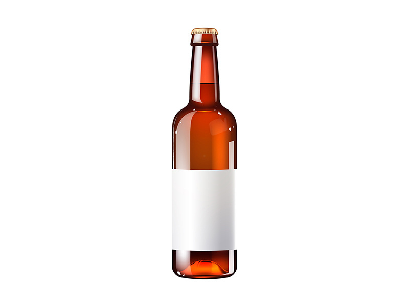 Red irish ale realistic product vector design