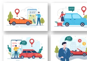 15 Car Rental Illustration