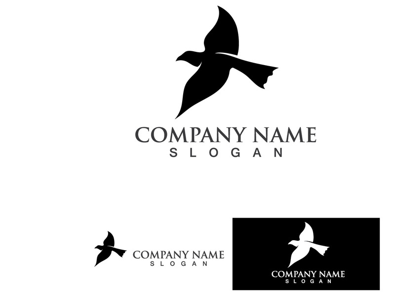 Flying Bird Logo Vector Icon