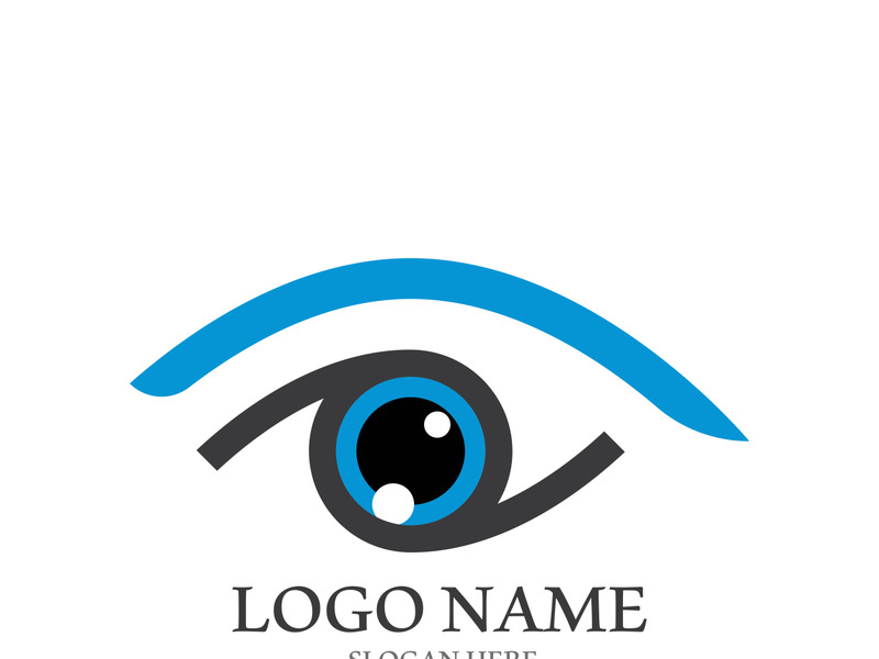 Branding identity corporate eye care vector logo design