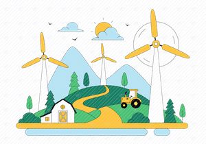 10 Wind Turbine Illustration