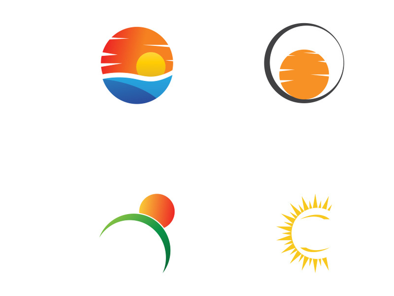 Sun abstract logo creative design.