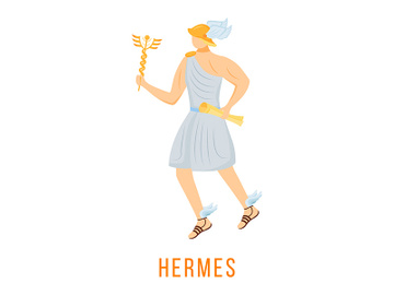Hermes flat vector illustration preview picture